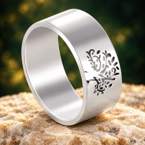 Bague Arbre de Vie Ajourée Acier