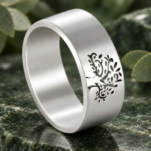 Bague Arbre de Vie Ajourée Acier