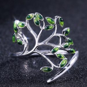 Bague En Céramique Blanche Avec Motif Arbre De Vie En Acier Inoxydable - Bijou Fantaisie Pour Homme Et Femme