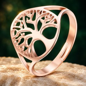 Bague Arbre de Vie Or Rose