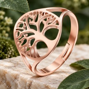 Bague Arbre de Vie Or Rose