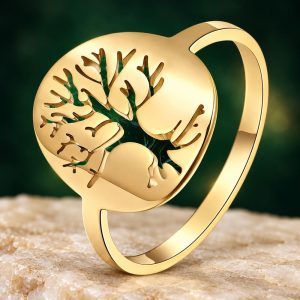Bague Arbre de Vie Originale - Dorure Ajourée