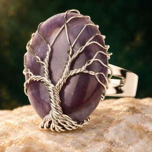 Bague Arbre de Vie Pierre Naturelle