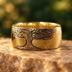 Bague Arbre de Vie Plaquée Or