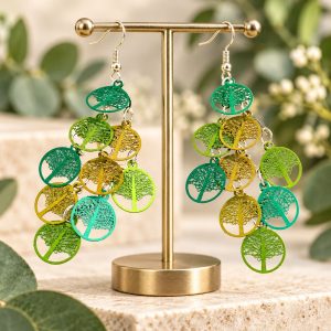 Boucles d'Oreilles Arbres de Vie Fantaisie
