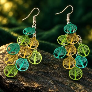 Boucles d'Oreilles Arbres de Vie Fantaisie