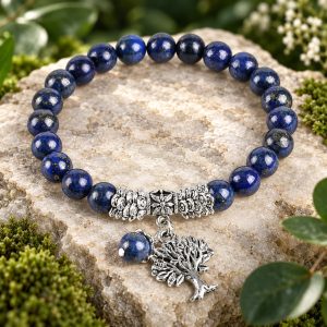 Bracelet Arbre de Vie Pierres Naturelles Bleues