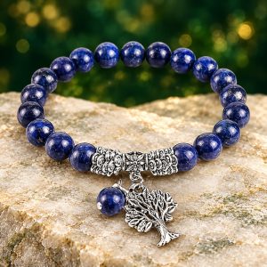 Bracelet Arbre de Vie Pierres Naturelles Bleues