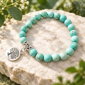 Bracelet Arbre de Vie Pierres Turquoises