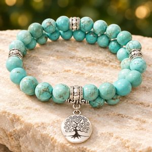 Bracelet Arbre de Vie Pierres Turquoises