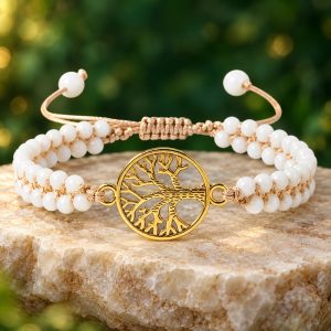 Bracelet Arbre de Vie Pierres de Porcelaine