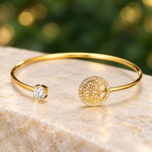 Bracelet Jonc Torque Arbre de Vie