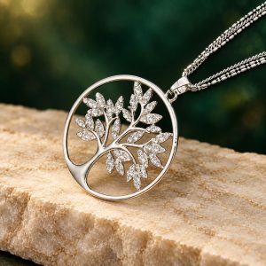 Collier Arbre de Vie Argent Plaqué