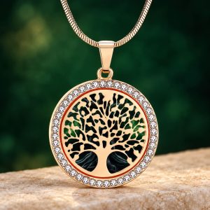 Collier Arbre de Vie Or Rose Plaqué