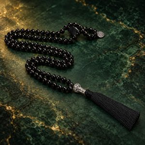 Collier Arbre de Vie Perles Naturelles Noires