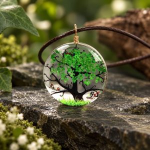 Collier Arbre de Vie en Verre