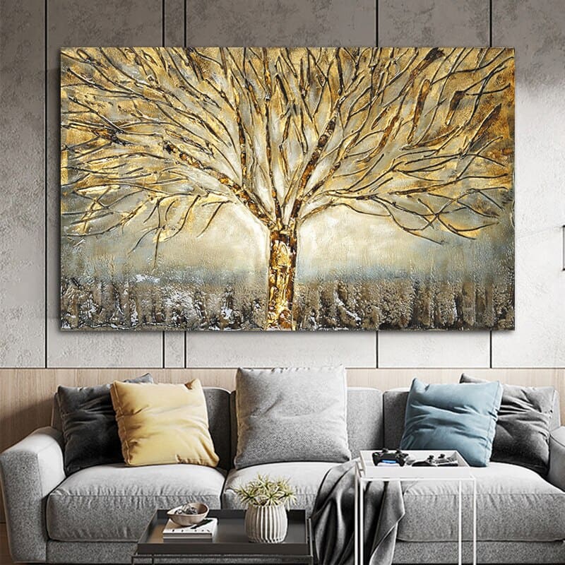 Tableau Peint à La Main « Rues De Paris » - Acrylique Sur Toile, Avec Cadre - Décoration Moderne Pour Salon, Bureau