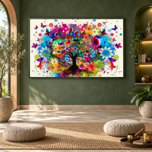 Tableau Arbre de Vie Couleurs Explosives