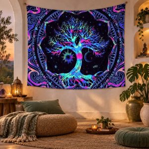 Tenture Arbre de Vie Psychédélique