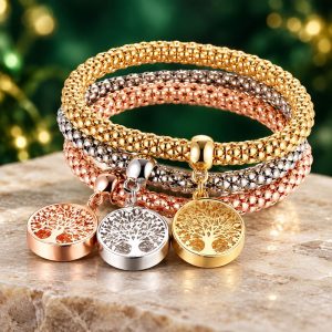 Triple Bracelet Arbre de Vie Fantaisie