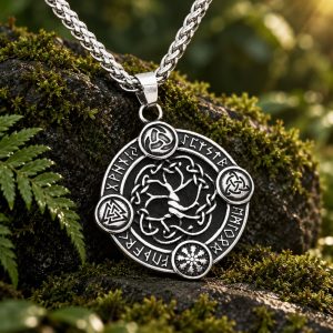 Collier Arbre de Vie Symboles Nordique