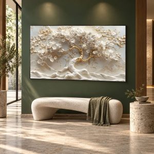 Tableau Arbre de Vie Blanc