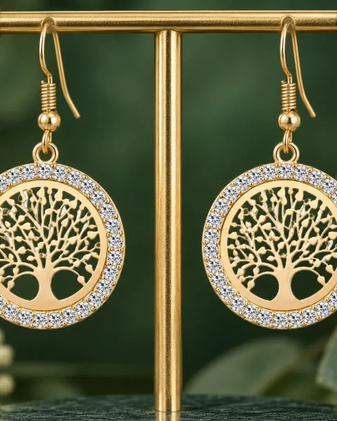 Boucles d'Oreilles Arbre de Vie